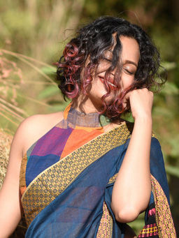 Suta - Women Multi-Color Cotton Saree Blouse