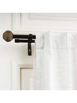 The Decor Mart - 28"-48" Adjustable Double Curtain Rod For Door & Windows With Brackets Set