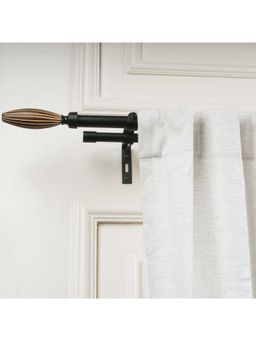 The Decor Mart - 28"-48" Adjustable Double Curtain Rod For Door & Windows With Brackets Set