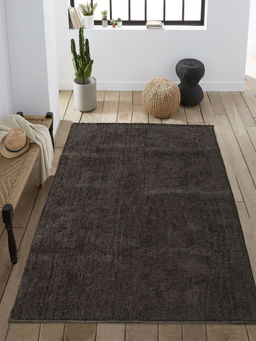 Saral Home - Brown Soft Microfiber Anti-Skid Carpet - 120X180 Cm