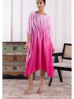 SUI KALA - Sloane Ombre Long Pink Kaftan Dress