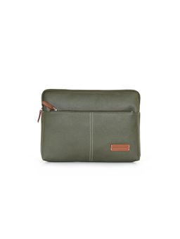 Giordano - Olive Secure Slim Water-Resistant Vegan Leather 13-Inch Tablet & iPad Sleeve