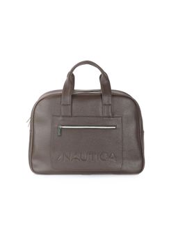 Nautica - Solid Brown Unisex PU Hand Duffel Bag