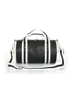 Nautica - Unisex 7L PU Mini Black Barrel Duffel Bag with Detachable Strap (S)