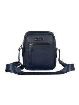 Nautica - Unisex Navy Blue PU Solid Sling Bag