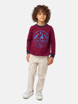 One Friday - Wine Printed T-shirt