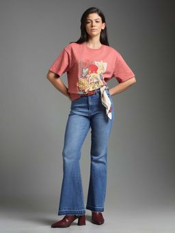 Flying Machine - High Rise Flared Fit Jeans