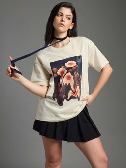 Flying Machine - Oversized Graphic Printed T-Shirt