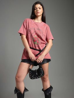 Flying Machine - Oversized Graphic Printed T-Shirt