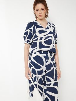 max - Women Blue Printed Top