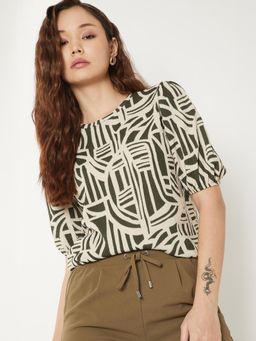 max - Women Green Printed Top