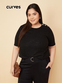 max - Women Black Knit Top