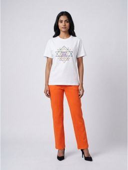 GAIIA - Multicolour Beaded Sri Yantra Cotton T-Shirts