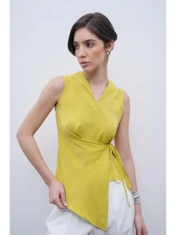 Jaey - Yellow Contour Wrap Top