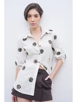 Jaey - White Embroidered Whisper Top