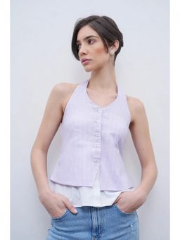 Jaey - Purple Maison Halter Top
