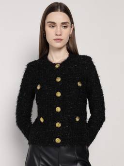 Cover Story - Black Textured Jacket