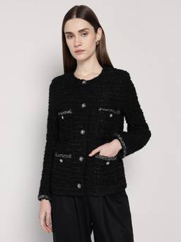 Cover Story - Black Textured Jacket