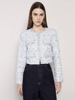 Cover Story - Light Blue Textured Jacket