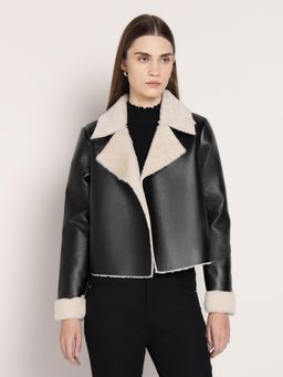 Cover Story - Black Fur Shearling Jacket