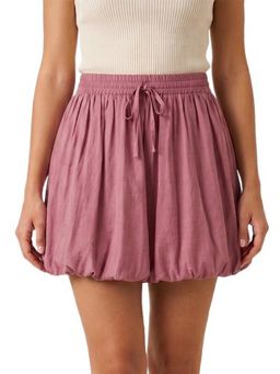 Moomaya - Pink Women's Cotton Bubble Mini Skirt