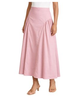 Moomaya - Pink Women's Cotton Maxi Skirt