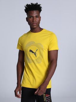 Puma - X Virat Kohli One8 Graphic Mens Yellow T-shirt