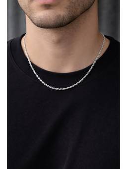 Miora - 925 Sterling Silver Oxidised Twisted Chain