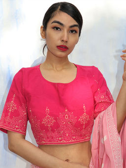 Chidiyaa - Skd Rani Handprinted Pure Cotton Blouse