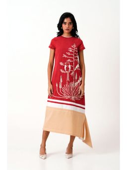 MADDER MUCH - Madder Chase - Midtown Midi Dress in Hand Embroidery