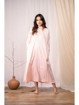 Taraasi - Shy Blooms' Blush Pink Mulmul Cotton Dress