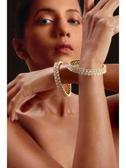 TIZORA - Classic Pear Diamond Bangles (Set of 2)