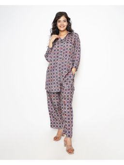 Kameez - Multi Color Comfy Summer Silk Co-ord (Set of 2)