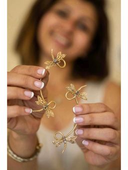 SOUL WORKS - Dragonfly Wrap Brass Earcuff