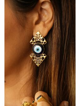 SOUL WORKS - Seed Of Evil Eye Stud Brass Earrings