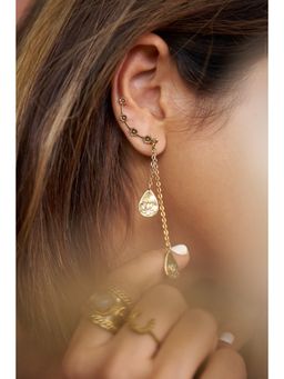 SOUL WORKS - Floral Climber Screwless Brass Earrings