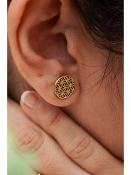 SOUL WORKS - Flower Of Life Brass Stud Earrings
