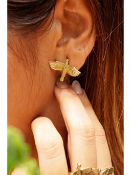 SOUL WORKS - Bye Bye Birdie Brass Stud Earrings