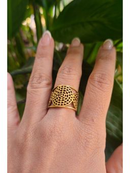 SOUL WORKS - Seed Of Life Adjustable Brass Ring