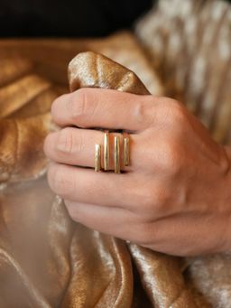 SOUL WORKS - Blue Leya Adjustable Brass Ring