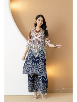 BERRYLICIOUS - Women Multi-Color Paisley and Ethnic Motif Printed Kurta with Palazzo
