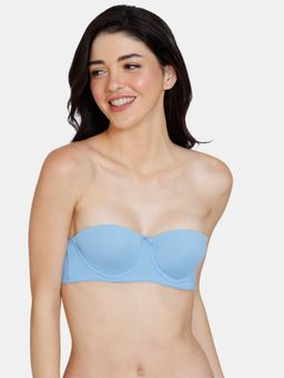 Zivame - Beautiful Basics Padded Wired 3-4Th Coverage Strapless Bra - Little Boy Blue
