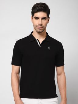 Cantabil - Men Black Polo T-shirt