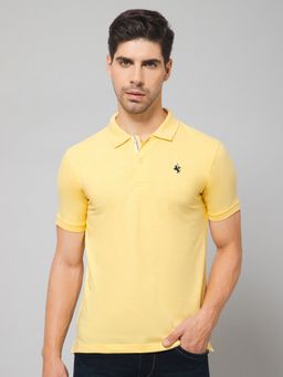Cantabil - Men Yellow Polo T-shirt