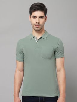 Cantabil - Men Green Polo T-shirt