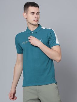 Cantabil - Men Teal Polo T-shirt