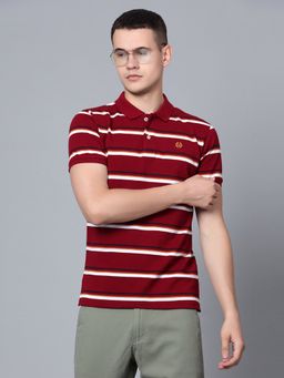 Cantabil - Men Maroon Polo T-shirt