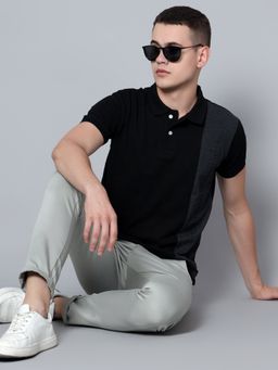 Cantabil - Men Black Polo T-shirt