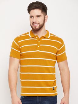 Cantabil - Men Mustard Polo T-shirt