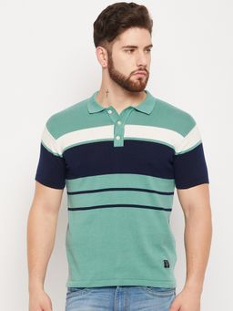 Cantabil - Men Teal Polo T-shirt